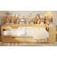 Lit de jour simple en bois avec tablettes de rangement, lit multifonctionnel avec deux tiroirs et bureau d'étude-1024623363-1024623365