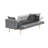 71.7 - Inch Grey Bed With Fleece, Modern Design For Living Space, Solid Wood Frame, Metal Legs, 2 Seats, Included Pillows Suitable Room, Throw Pillows, Quick And Easy Assembly-286439619
