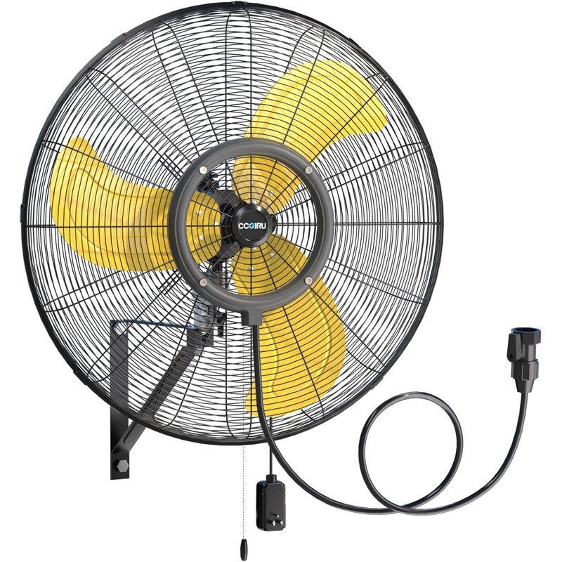 30" Outdoor Wall Mount Misting Fans, 9600 CFM, High Velocity 3-Speed Waterproof Professional Oscillating Wall Fan, Heavy Duty Industrial Fan for Commercial, Garage, Warehouse, UL Listed