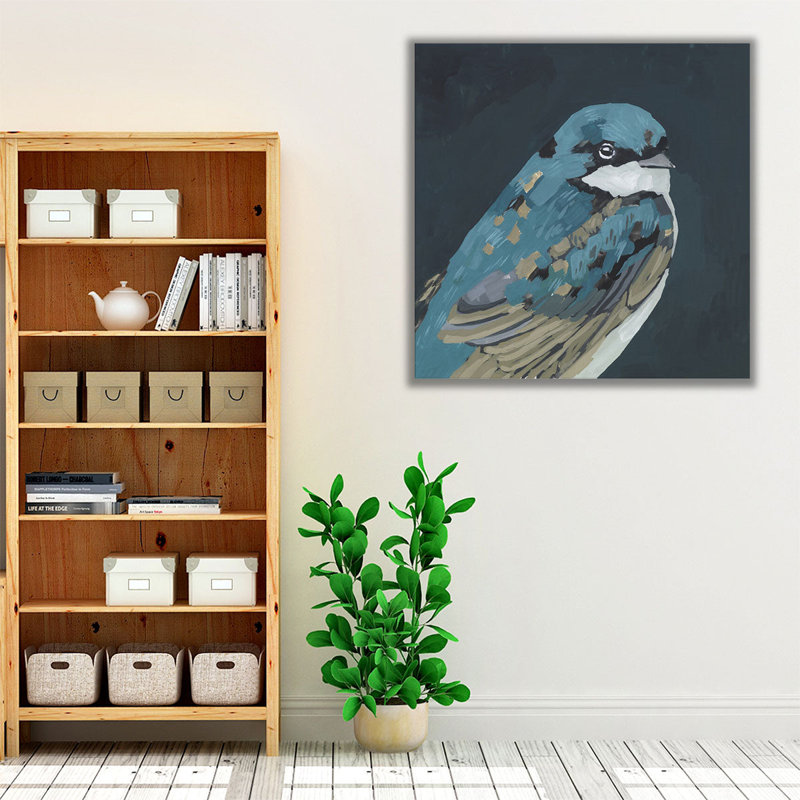 Vivid Bird II - reproduction d'art sur toile, H 16 po x l 16 po