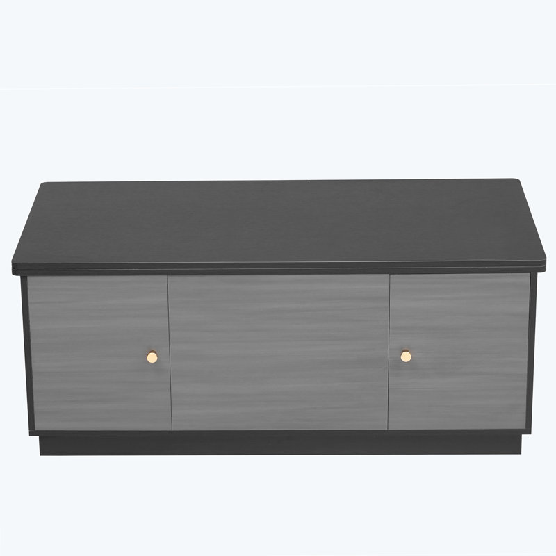 Lift top coffee table,Cocktail table,Living room table with  with Storage, Black, Gray