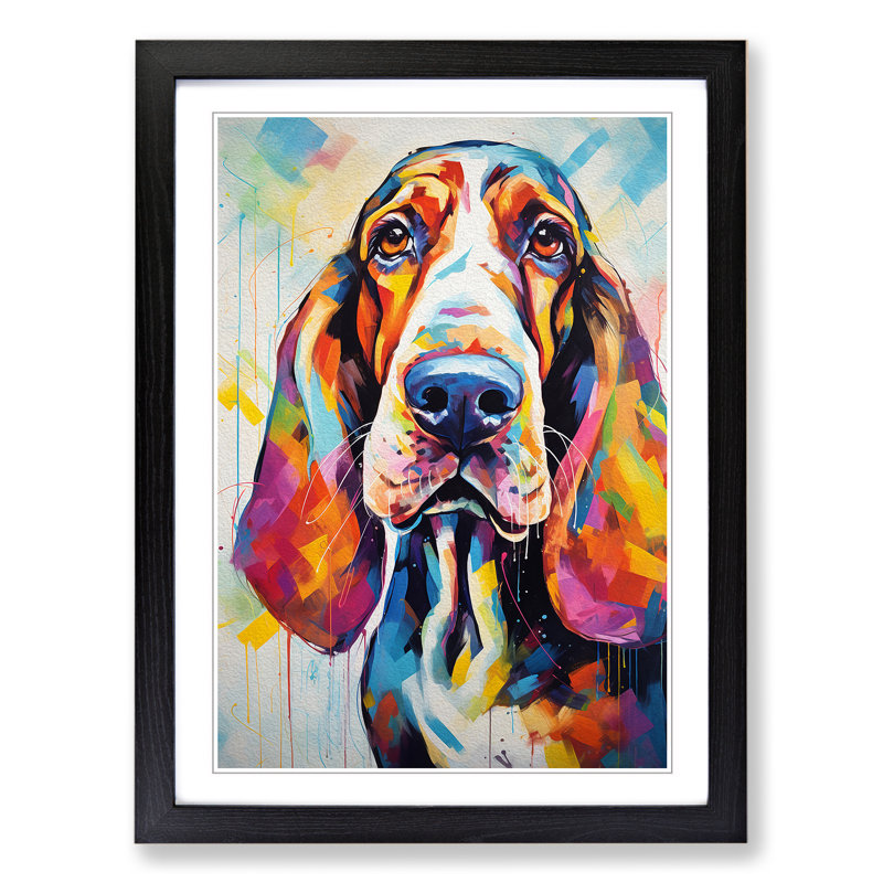 Single Picture Frame Print on Wood, Black Framed, 34cm H x 25cm W