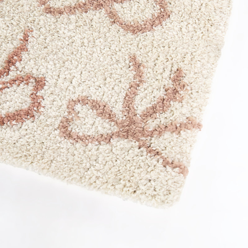 Emilie Cream Kids Dainty Bows Area Rug, 5'3" x 7'