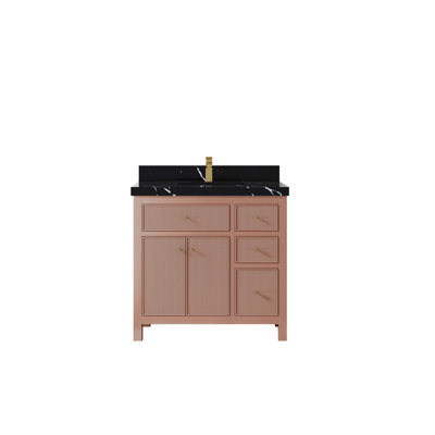 Sonoma 36 po X P 22 po Meuble-lavabo central D en terre cuite chaude avec quartz