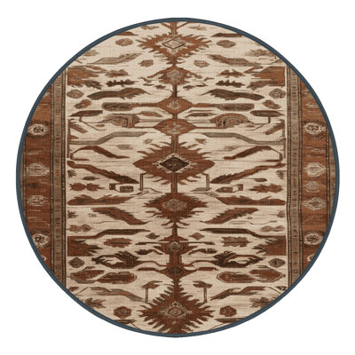 Machine Washable Persian Brown Area Rug