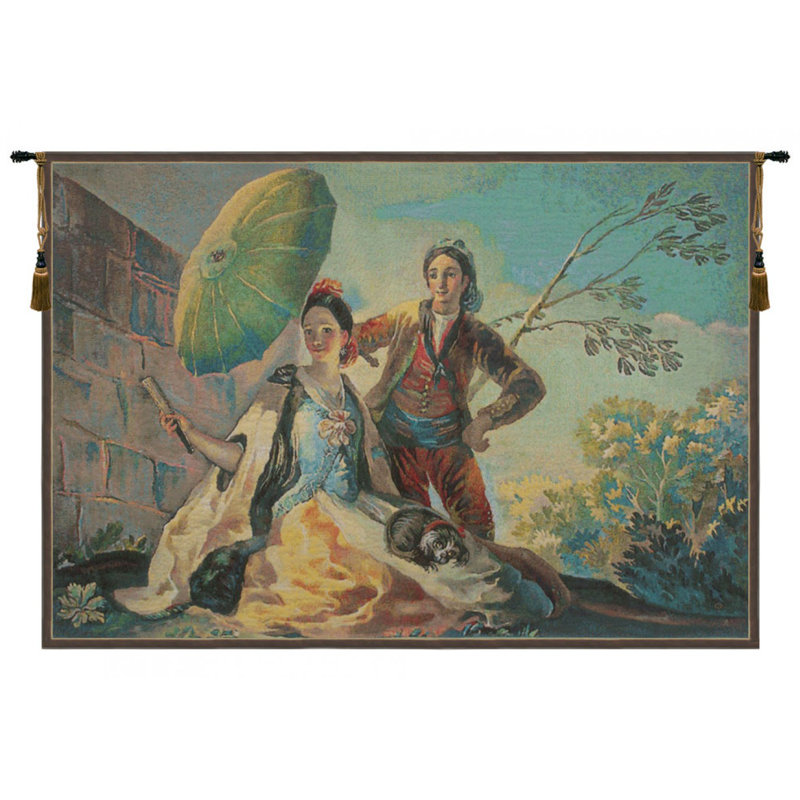Loom Woven Cotton Blend Wall Hanging, 26" H x 38" W x 0.15" D