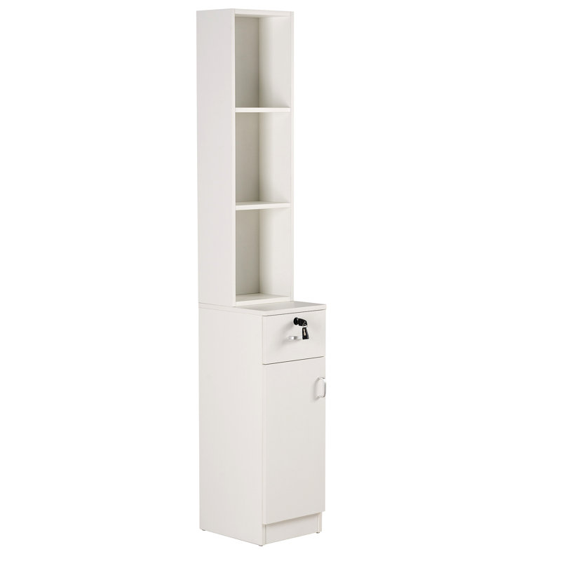 Rangement à tiroirs verrouillable, Blanc
