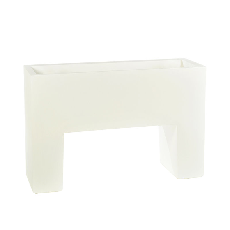 Pot à fleurs surélevé en résine Muro, H 7,75 po x l 11,75 po x P 4 po, Glace