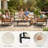 4-Piece Steel Outdoor Patio Conversation Set, 5-Person Patio Furniture Set with Coffee Table for Backyard-1724117955