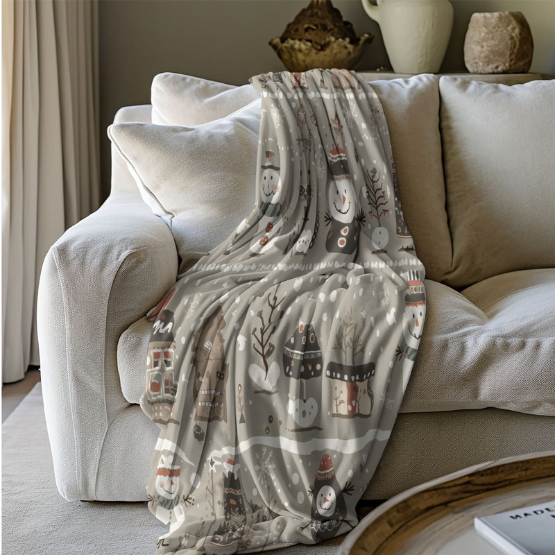 Charme d'hiver - couverture 1 pièce, L 60 po x L 80 po