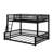 Floor Bunk Bed Frame With Ladder And Safety Guardrails-2045951128-2045951132