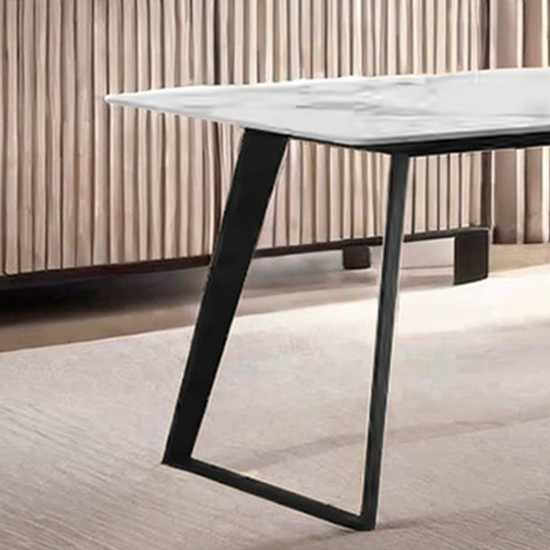 Modern simple rectangular dining table and chair, Black