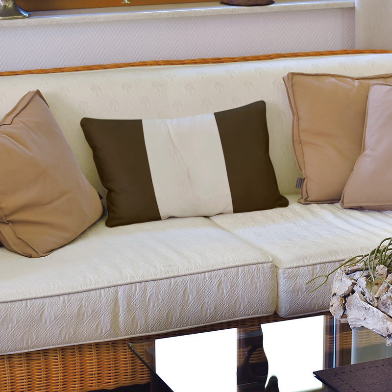 Housse de coussin lombaire Atlanta, Cleveland, Brun / blanc