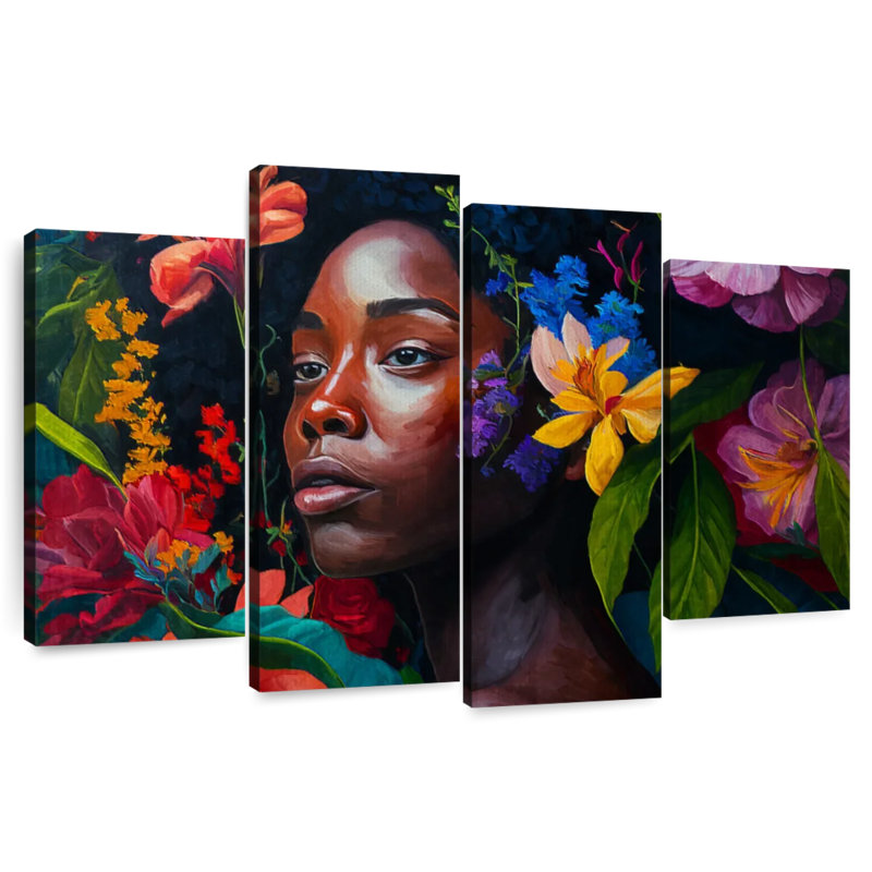 Leisha Tropical African Beauty, 32" H x 52" W