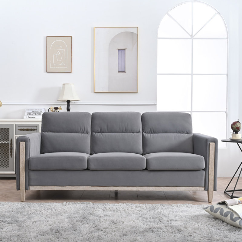 Canapé 79,6 po, Tissu gris