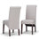 Chaise de salle à manger rembourrée Avalon avec dossier incurvé ergonomique de style moderne Avalon