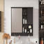Armoire à pharmacie murale de 36 pouces, armoire de rangement pour salle de bain avec porte miroir et tablette ajustable, armoire à miroir pour salle de bain