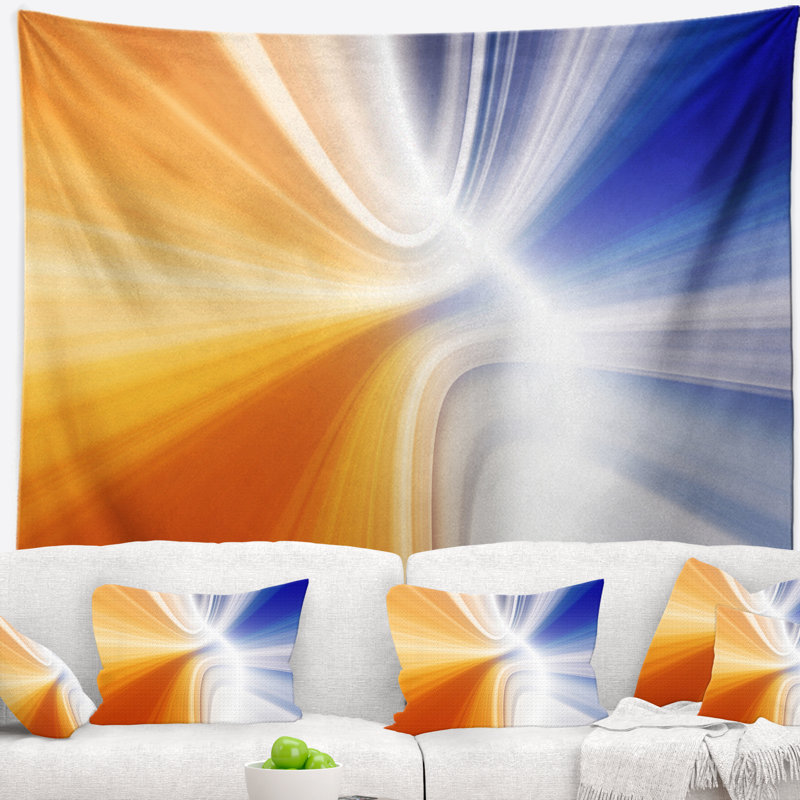 Abstract Polyester Tapestry, 50" H x 60" W