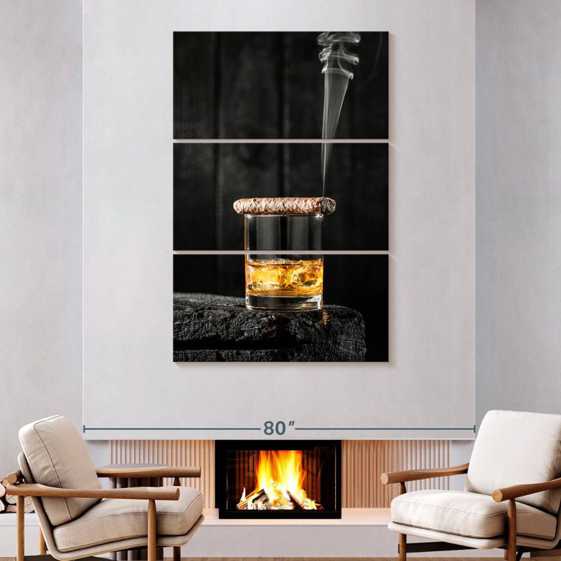 Yarlin Cigar And Whiskey Drink, 74" H x 48" W