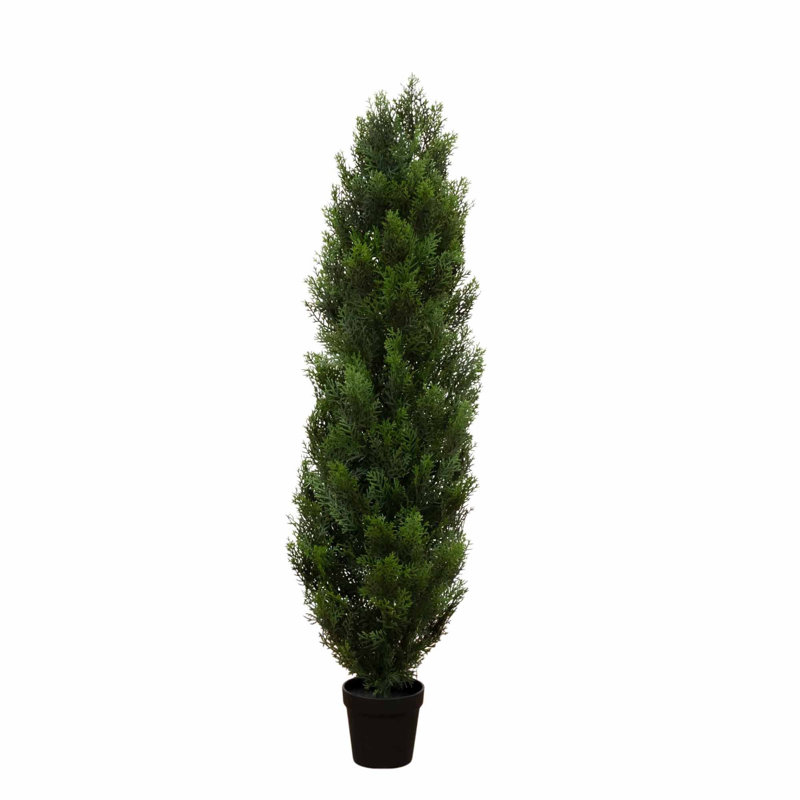 48'' Faux Cedar Topiary in Pot Liner