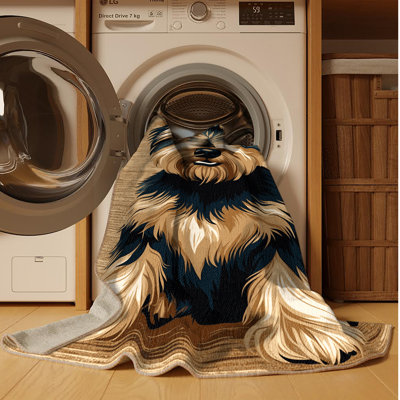 Washable Dandie Dinmont Terrier Dogs Area Rug