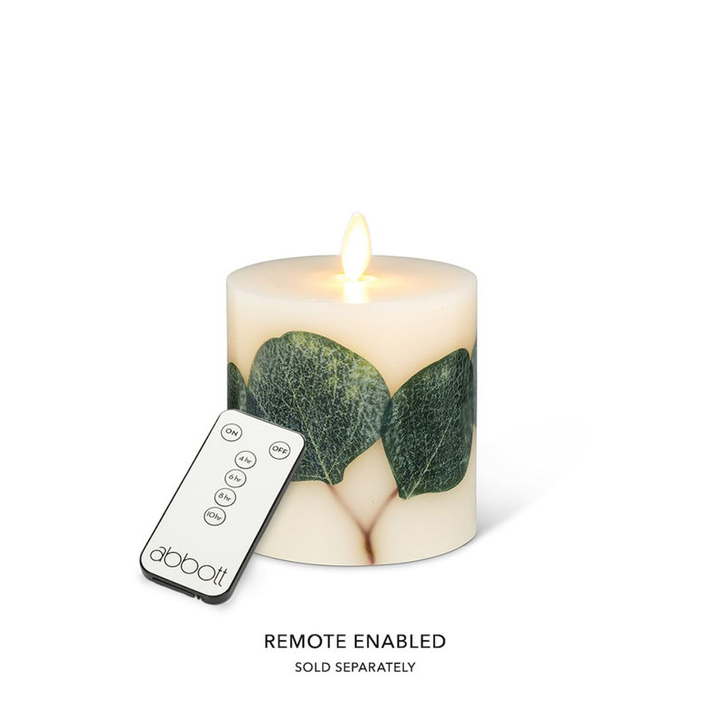 Unscented Flameless Candle with Plastic Holder, 4.5" H x 3" W x 3" D