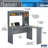 Modern L-Shaped Desk With Hutch