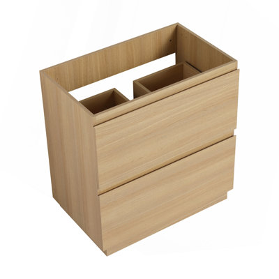 Meuble-lavabo de salle de bain 30 po sans lavabo, meuble-lavabo de salle de bain encastré moderne avec double tiroir, meuble-lavabo de salle de bain autoportant, bois d'ingénierie