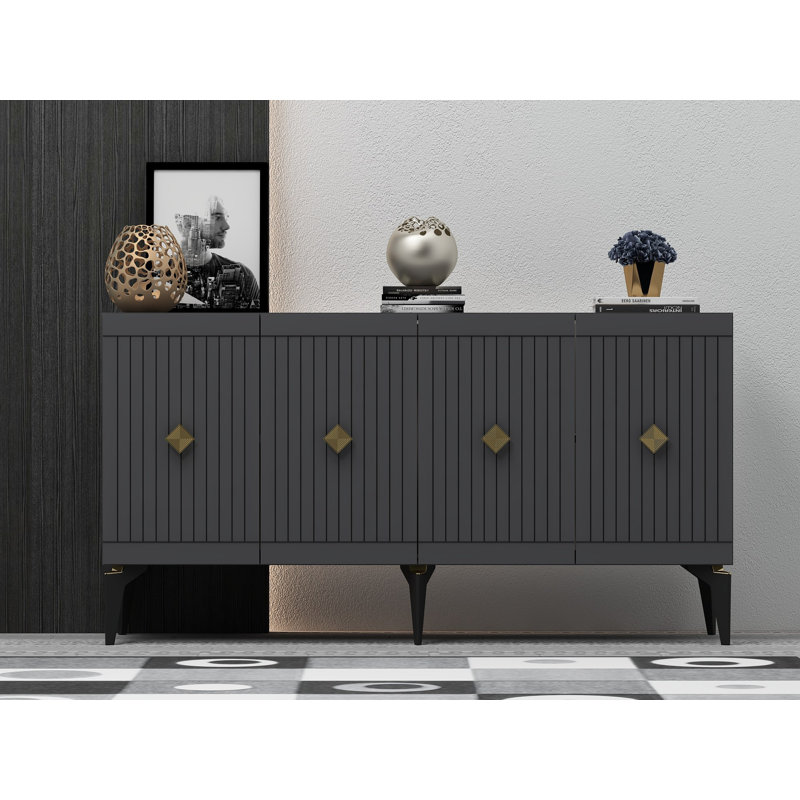 Console moderne, chêne et blanc, 39,4 po x 13,8 po x 39,4 po | 100% panneau de particules enduit de mélamine, épaisseur: 0,7 pouce | Design scandinave, solution de rangement élégante pour le salon et le vestibule