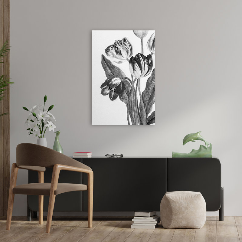 Minimalist Illustrated Tulip, 36" H x 24" W