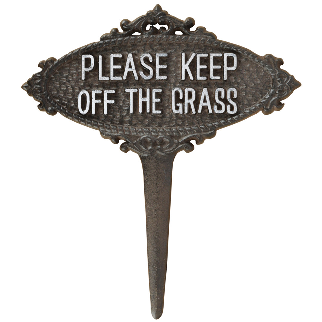Please Keep Off The Grass Sign