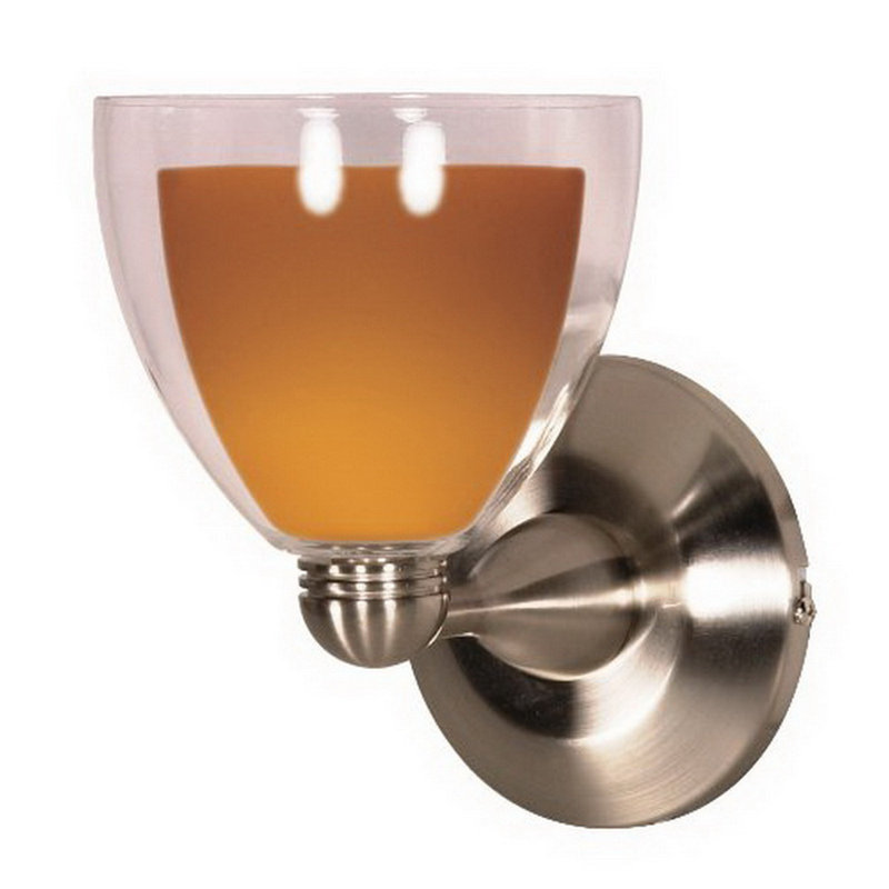 Appliquee à bras 1 lumières Seefeldt, Caramel écossais