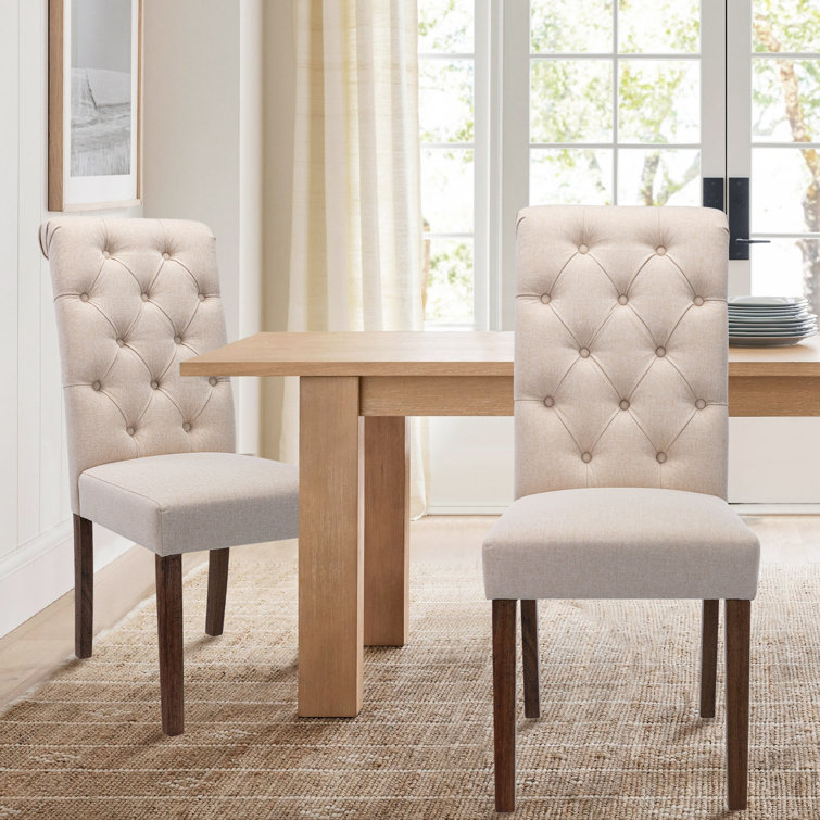 Bookout Tufted Upholstered Wooden Dining Chairs