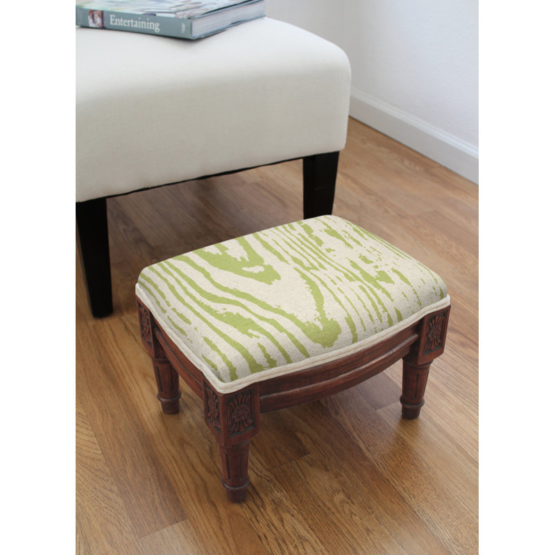 Repose-pieds standard rectangulaire Freddy, Chartreuse, Brun