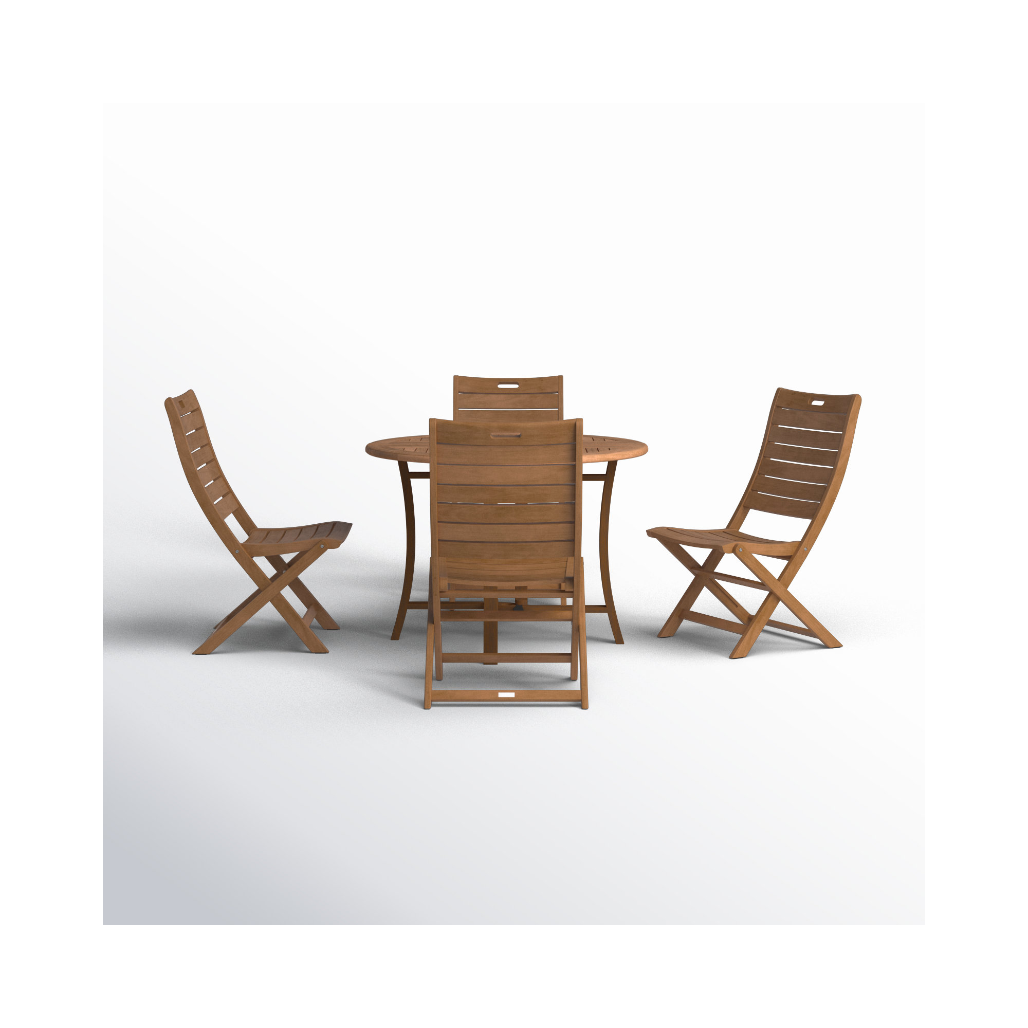 Kinsler Round 4 - Person Dining Set, 30" H x 43" W x 43" D