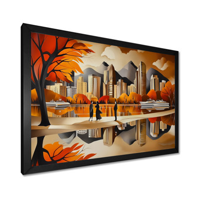 «Canada Cubic Vancouver City In Autumn II - City Vancouver», reproduction sur toile