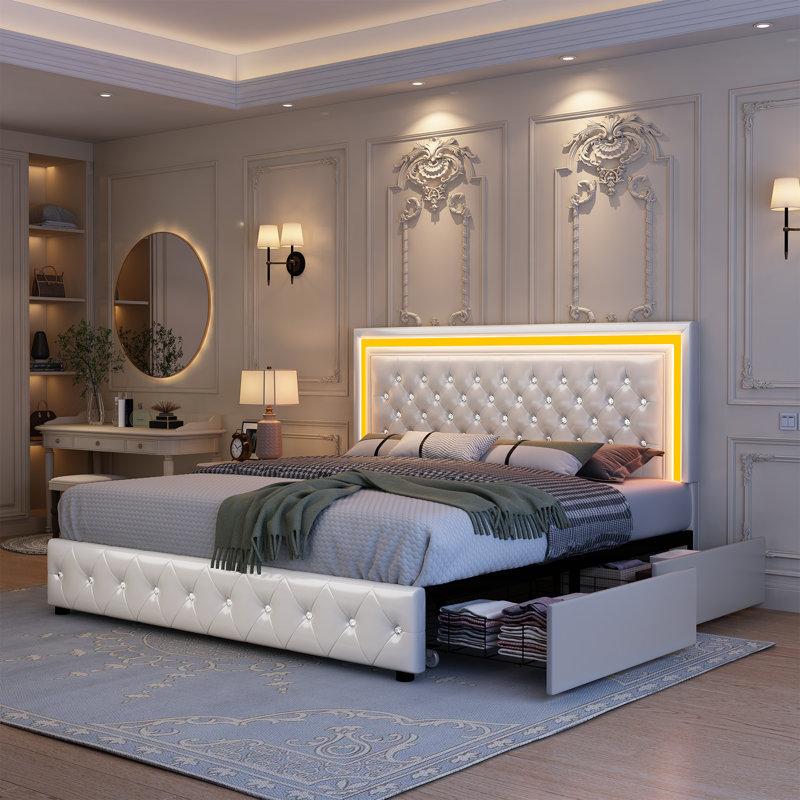 Lits de 46,2 po Jalna, Grand, Blanc