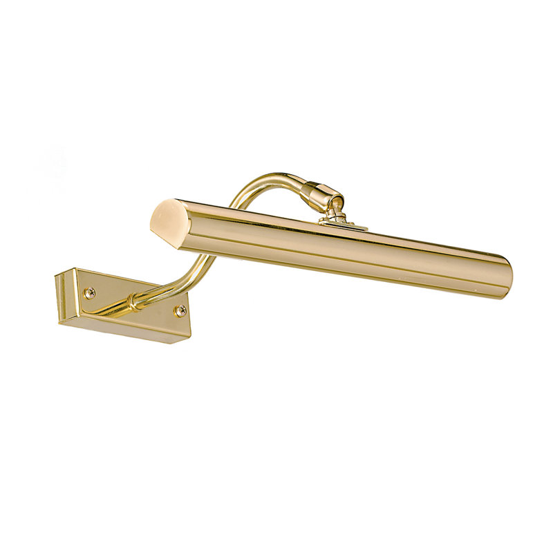 Hardwired Dimmable Wall Mount Picture Light, Polished Brass