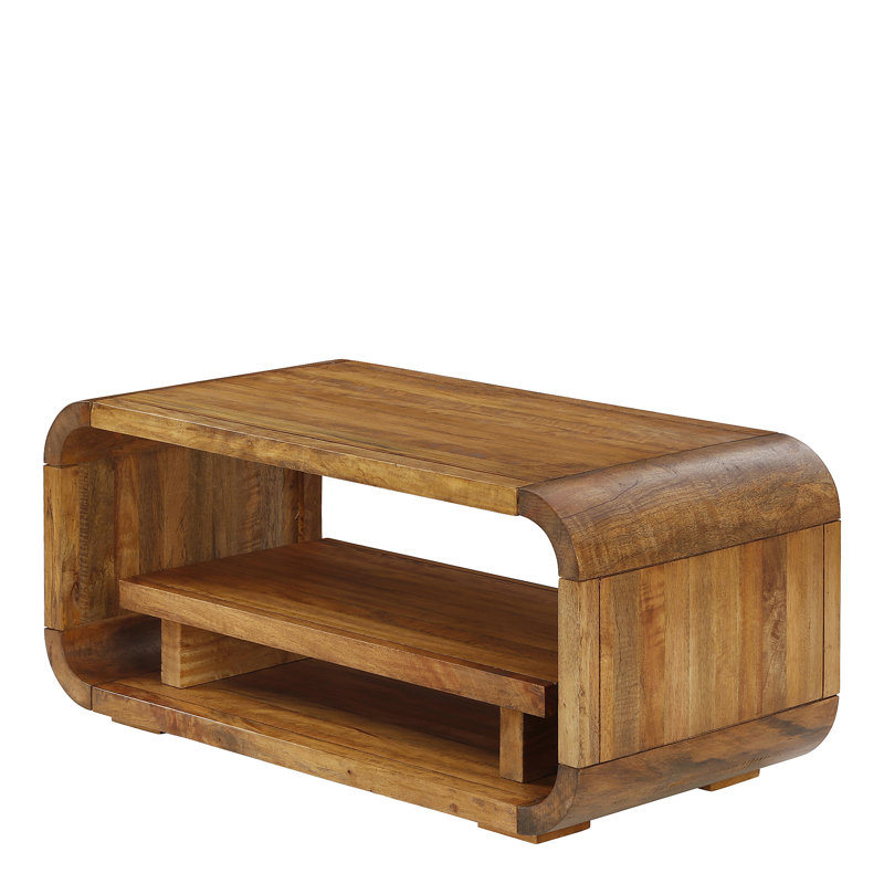 Acton Solid Coffee Table with Storage, Mango