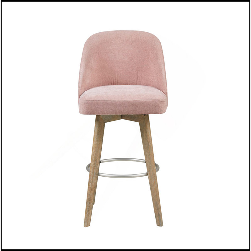 Tabouret de comptoir avec siège pivotant, Rose