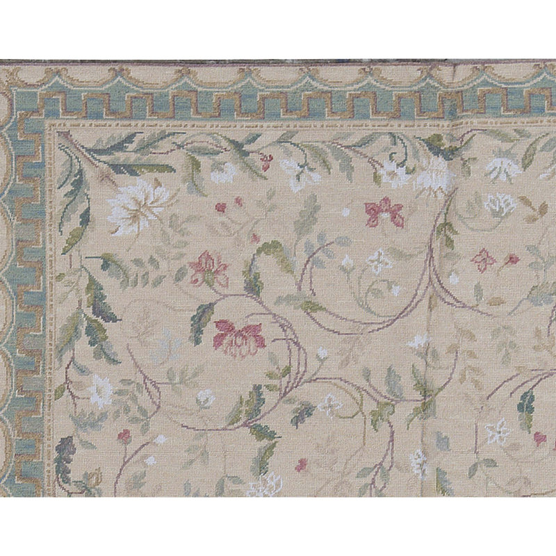 Wool Floral Area Rug, Rectangle 10'7" x 16'1"
