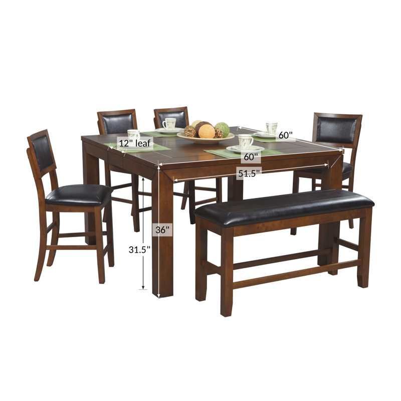 Extendable Acacia Solid Wood Base Dining Table