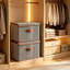 Ensemble de 2 bacs de rangement pliables avec couvercle et poignée avant, panier de rangement en tissu de grande capacité pour les vêtements, la literie, les serviettes, les livres et les articles divers, boîte de rangement empilable pour la chambre à coucher, le placard, le salon-908230011