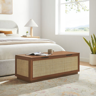 Banc de rangement en rotin Soma