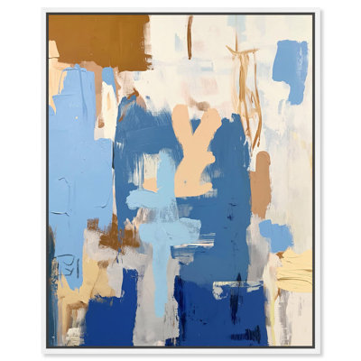 «Sky and Sunlight I», toile moderne bleue abstraite par Art Remedy