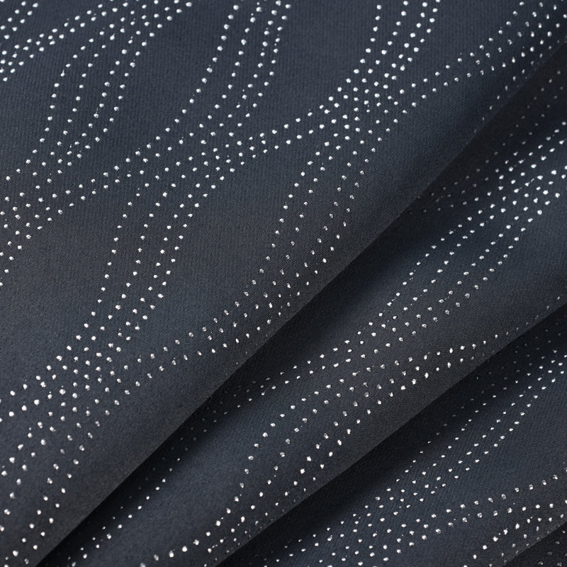 Paire de rideaux obscurcissants en polyester à texture moderne Vedder, l 42 po x L 96 po, Noir