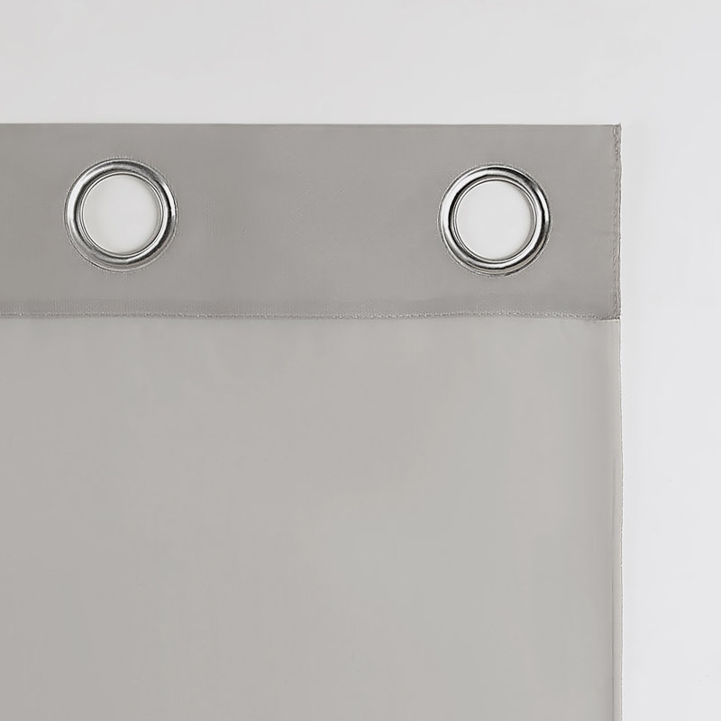Panneau de rideau diaphane avec œillets Caspian, Gris argenté, l 59 po x L 84 po