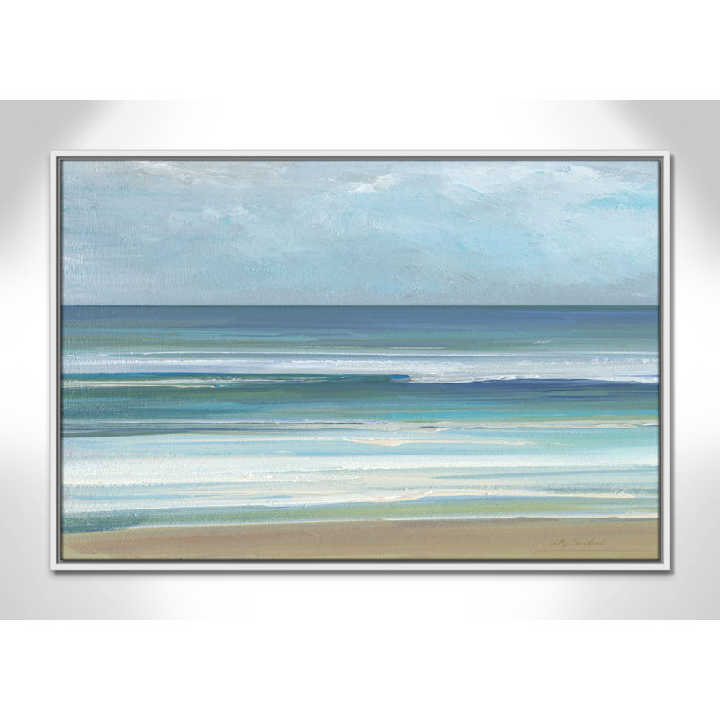 «Gentle Waves I» par Sally Swatland, H 25,5 po x l 37,5 po, Blanc