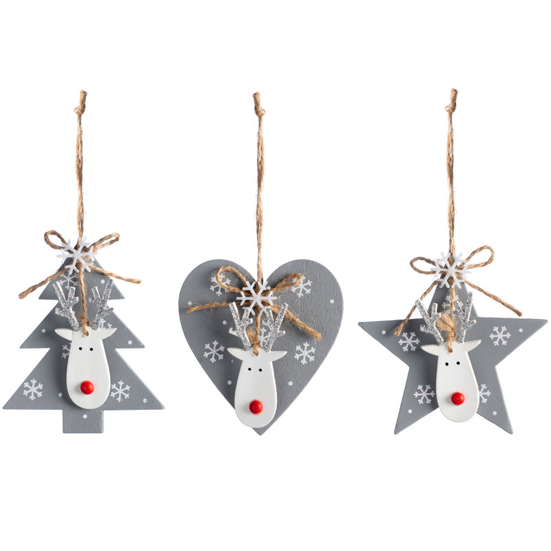 Wood Astrology & Stars Holiday Shaped Ornament