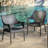 GREY PE WICKER STACKING ARMCHAIR,2PCS